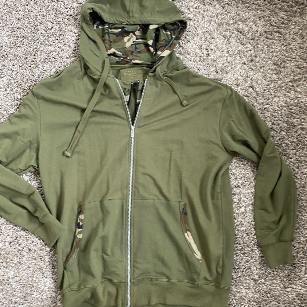Galaxy By Harvic Olive Green Hoodie Jacket